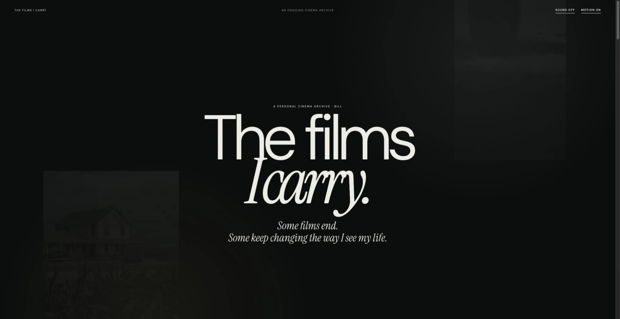 The Films I Carry archive opening