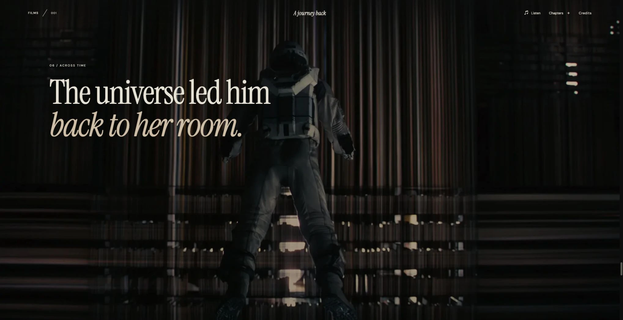 Interstellar tesseract bookcases with layered text
